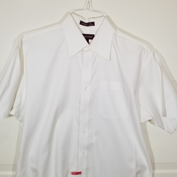 Nordstrom Smartcare White Short Sleeve Shirt 16 - Picture 7 of 16